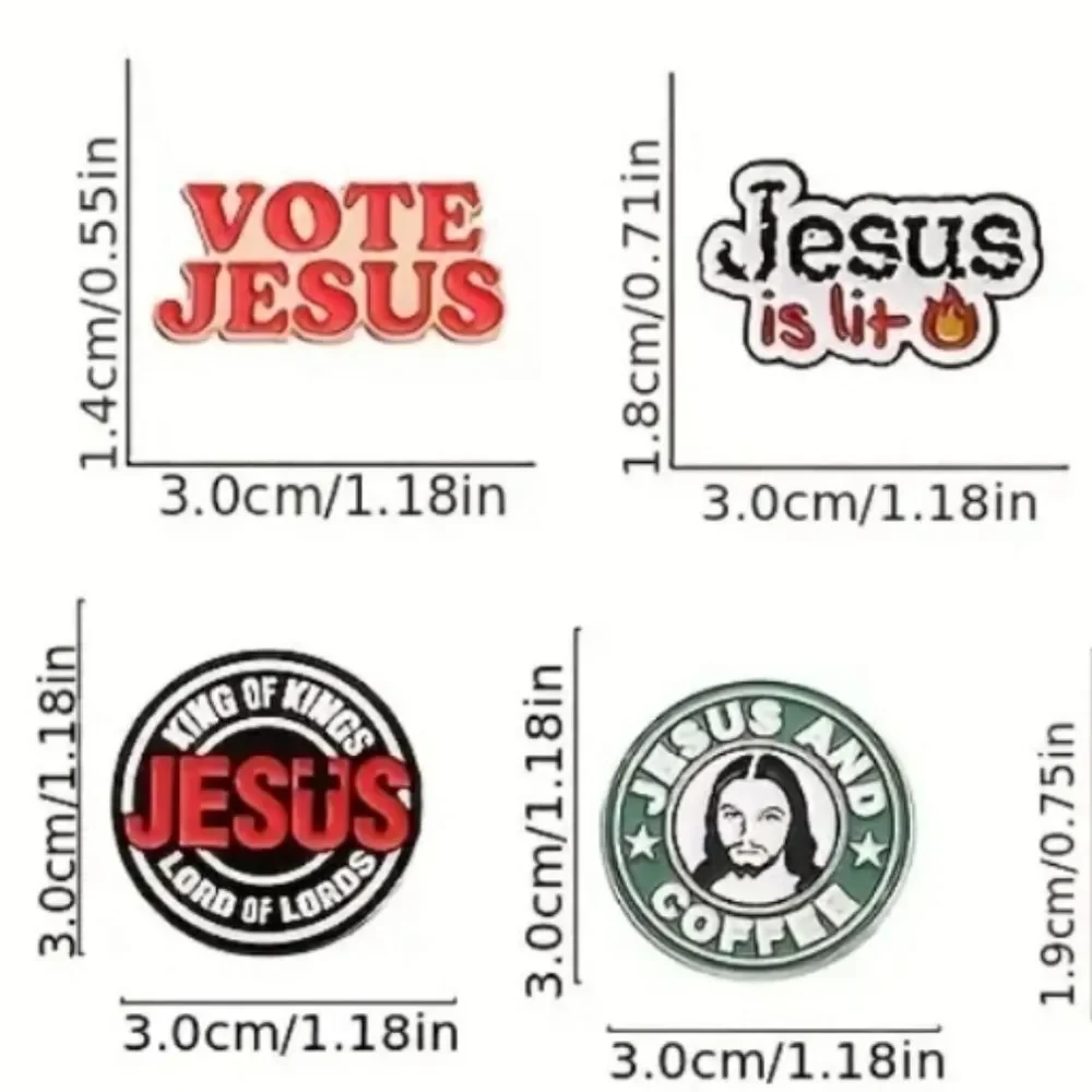 Vote Jesus Enamel Pin Christian Faith Lapel Hat Backpack Brooch NWT